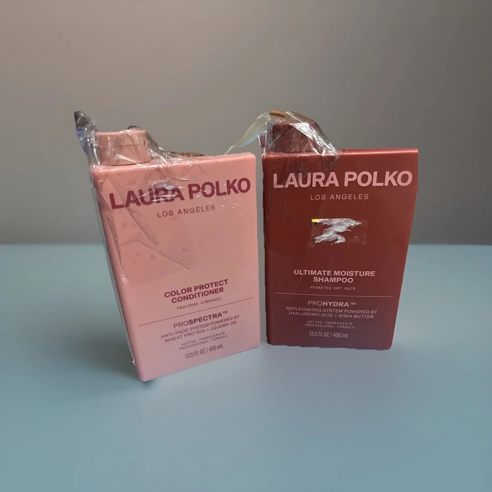 2 Pk: Laura Polko Color Protect Conditioner & Moisture Shampoo 13.5 Oz Each/400m